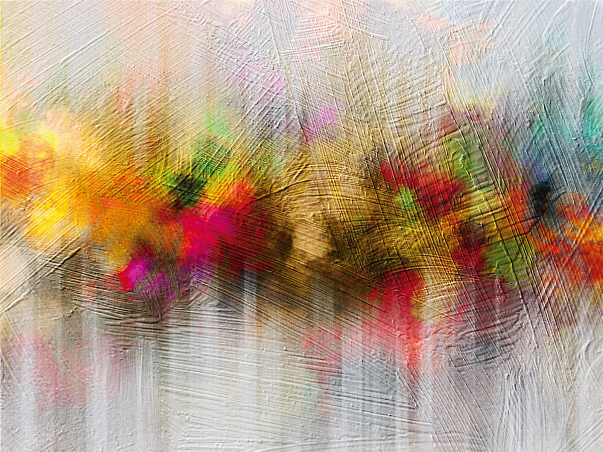 Abstract Landscape Print By Javier Diaz, 79 X 60, Praderas Etereas 5/Xl Large Original Artwork, Original Artwork