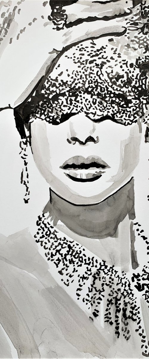 Venetian mask /  42 x 29.7 cm by Alexandra Djokic