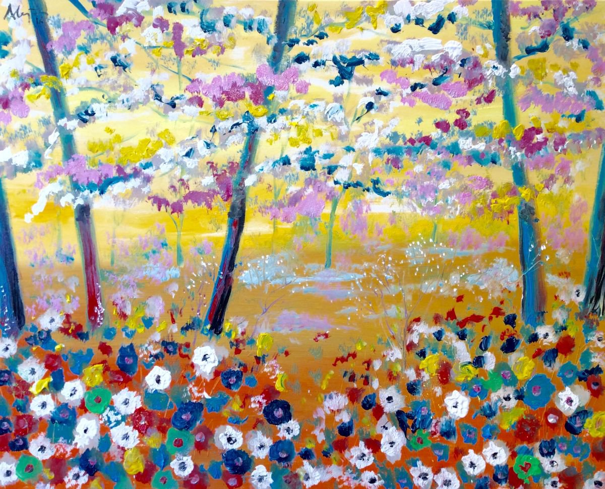 Flowers in the forest VI by Alejos