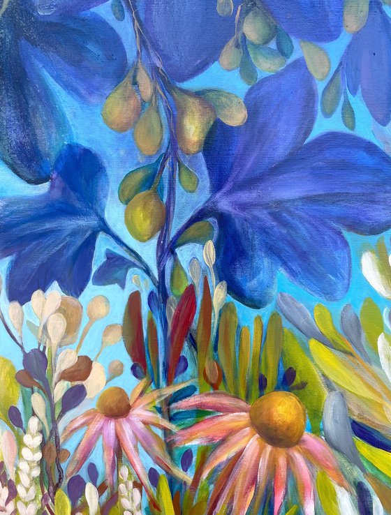 My Garden - Contemporary floral Painting