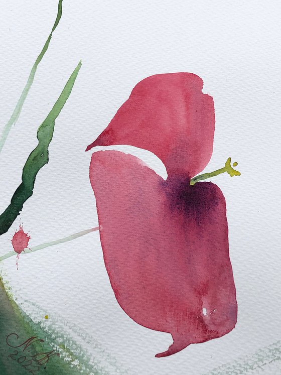 Trust. Floral shades. A series of abstract original watercolours.