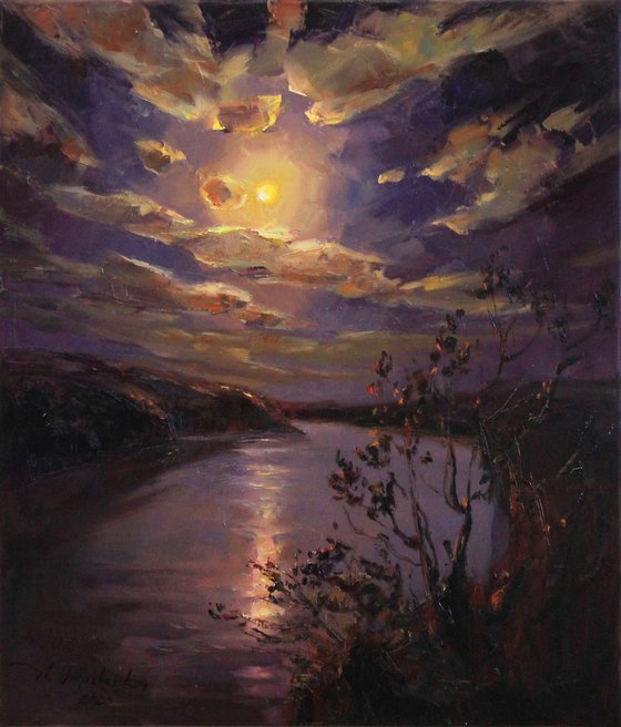 "Moon over the river"