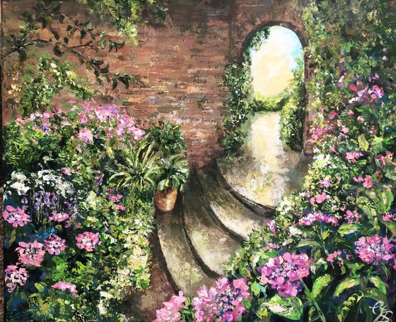 The Walled Garden no 2 (floral landscape)