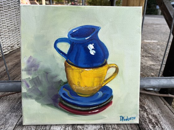 Still life with coffee service