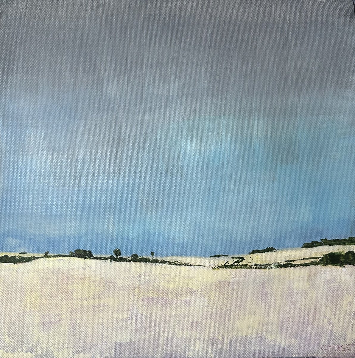 Abstract Landscape Acrylic Painting By Catherine Winget, 12 X 12, Summer Fields 3, Original Artwork