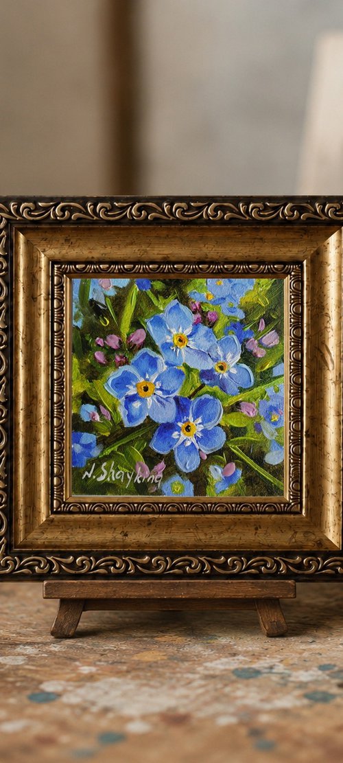 Blue Forget Me Nots by Natalia Shaykina