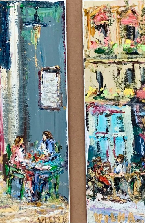 Café Terrace in Montmartre by Vilma Gataveckienė