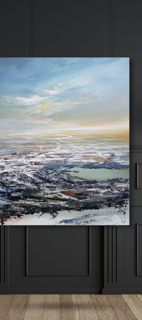 "Winter Dreamer" SPECIAL PRICE!!! Large Painting W80xH80cm by Ivan  Grozdanovski