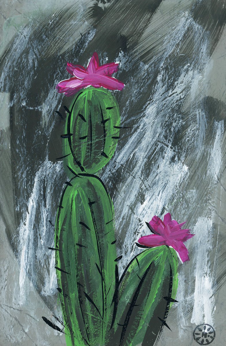 blossoming cacti by Anton Maliar