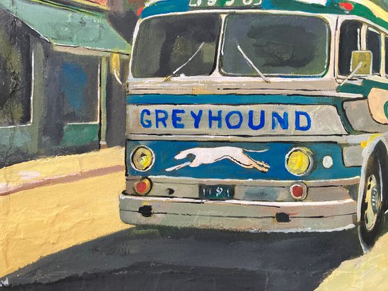 Bus In An American Town