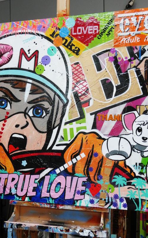 Speed Control #Huge 160cm x 100cm texture Urban Pop Art Speed Racer by Franko