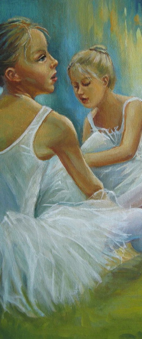 Little ballerinas - ballet art by Elena Oleniuc