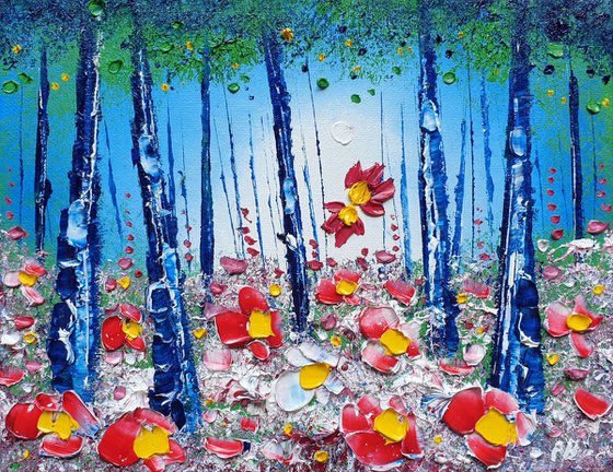 "Misty Forest & Flowers in Love"