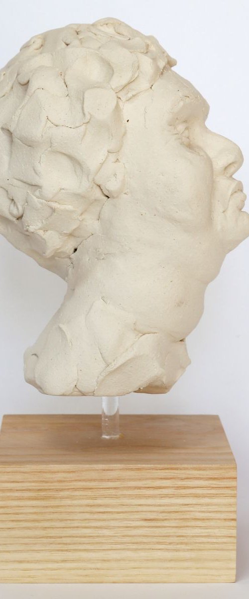 Thomasina: ceramic portrait sculpture by Gabrielle Turner