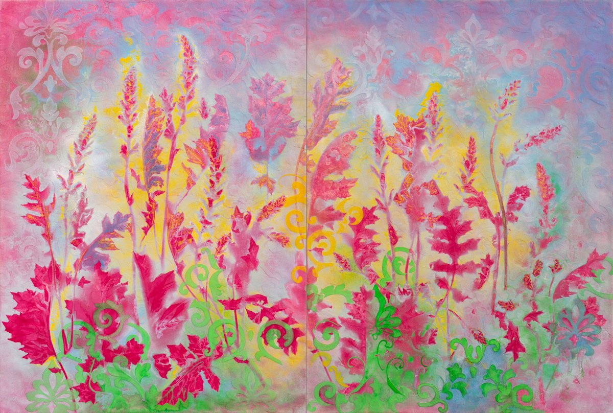 Impressionistic Landscape Painting By Milena Nicosia, 82 X 55", L