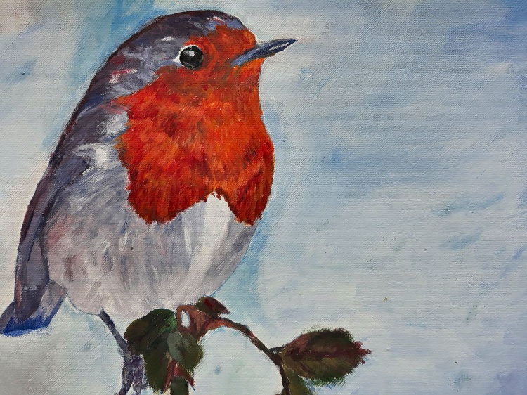 Oh Robin My Robin Acrylic Painting By Regina Artfinder