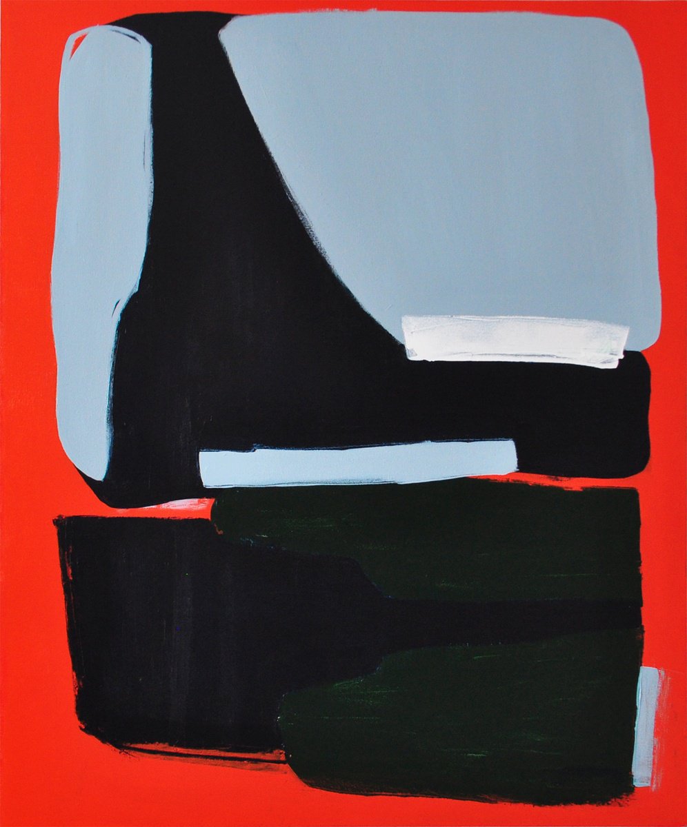 Abstract Acrylic Painting By Anfisa Kunevich, 39 X 47, Abstract No. 1 The Beginning, Original Artwork