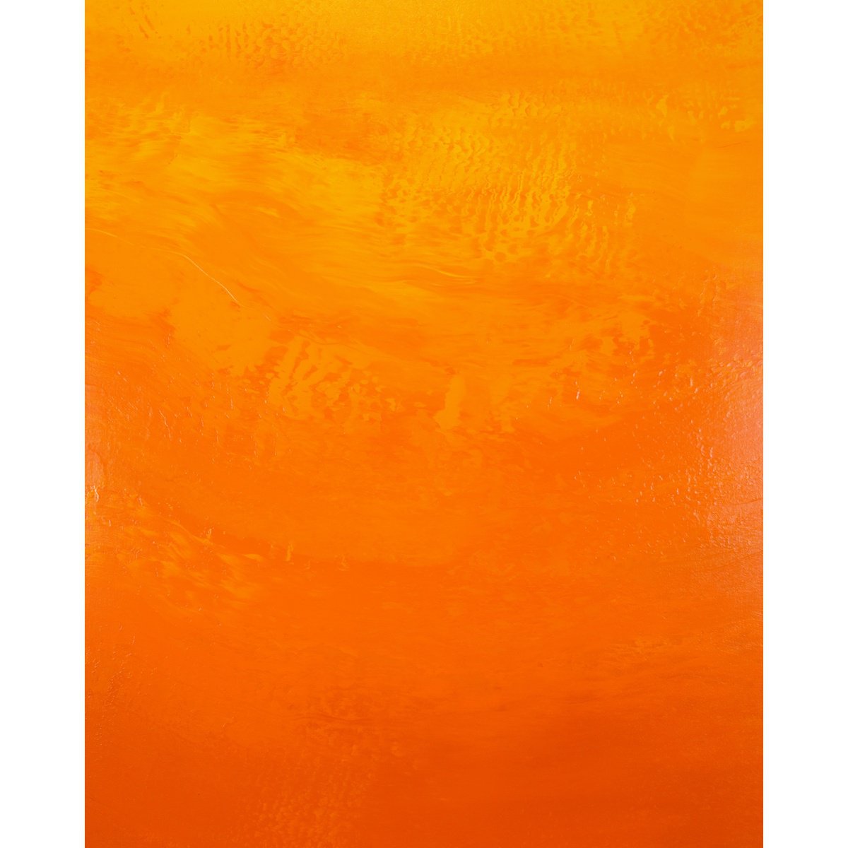 Expressive Abstract Acrylic Painting By Suzanne Vaughan, 24 X 30", Vibrant Orange - Color Field, Original Artwork