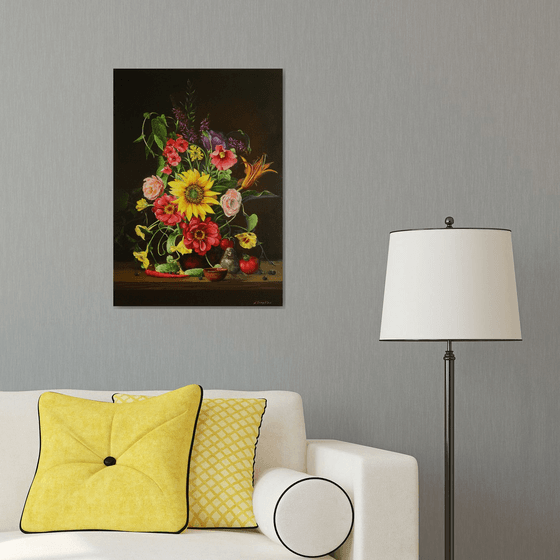 Sunflower and Summer Guest