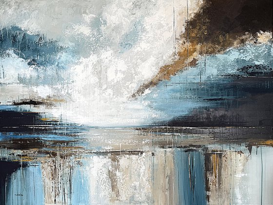 Silent Drift of Light-blue landscape