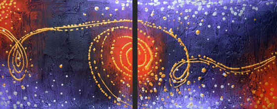 Cosmic Symphony purple crimson