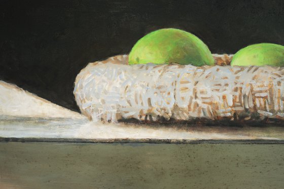 Three Green Apples still life