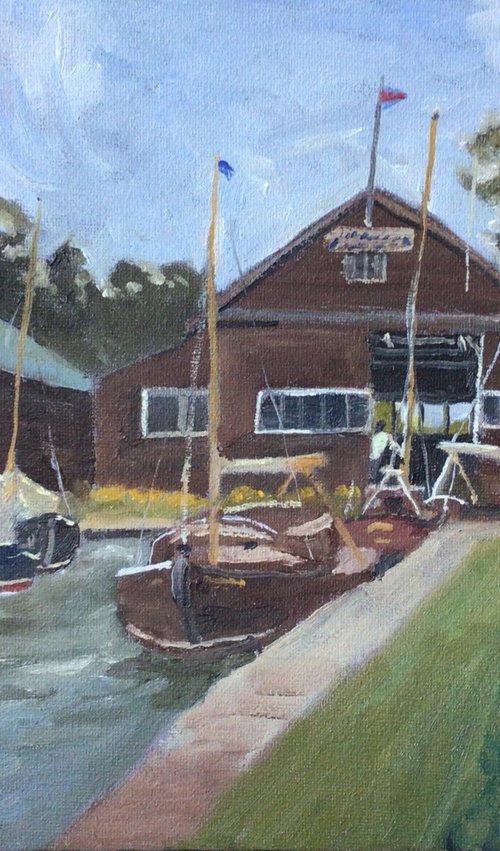 Yachts for hire! An original oil painting. by Julian Lovegrove Art