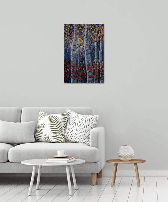 Aspen and Maple Trees