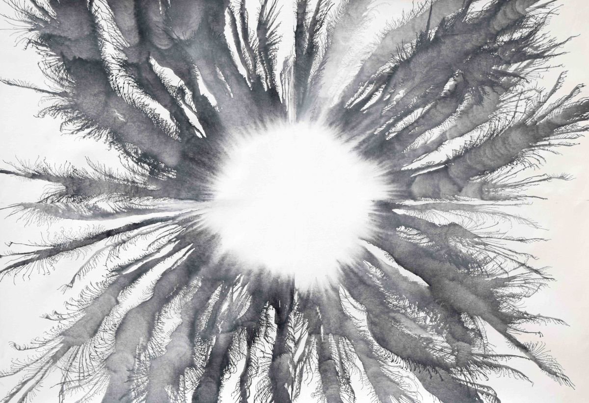 Abstract Acrylic Painting By Sumit Mehndiratta, 60 X 40", Exploflora Series No. 27, Original Artwork