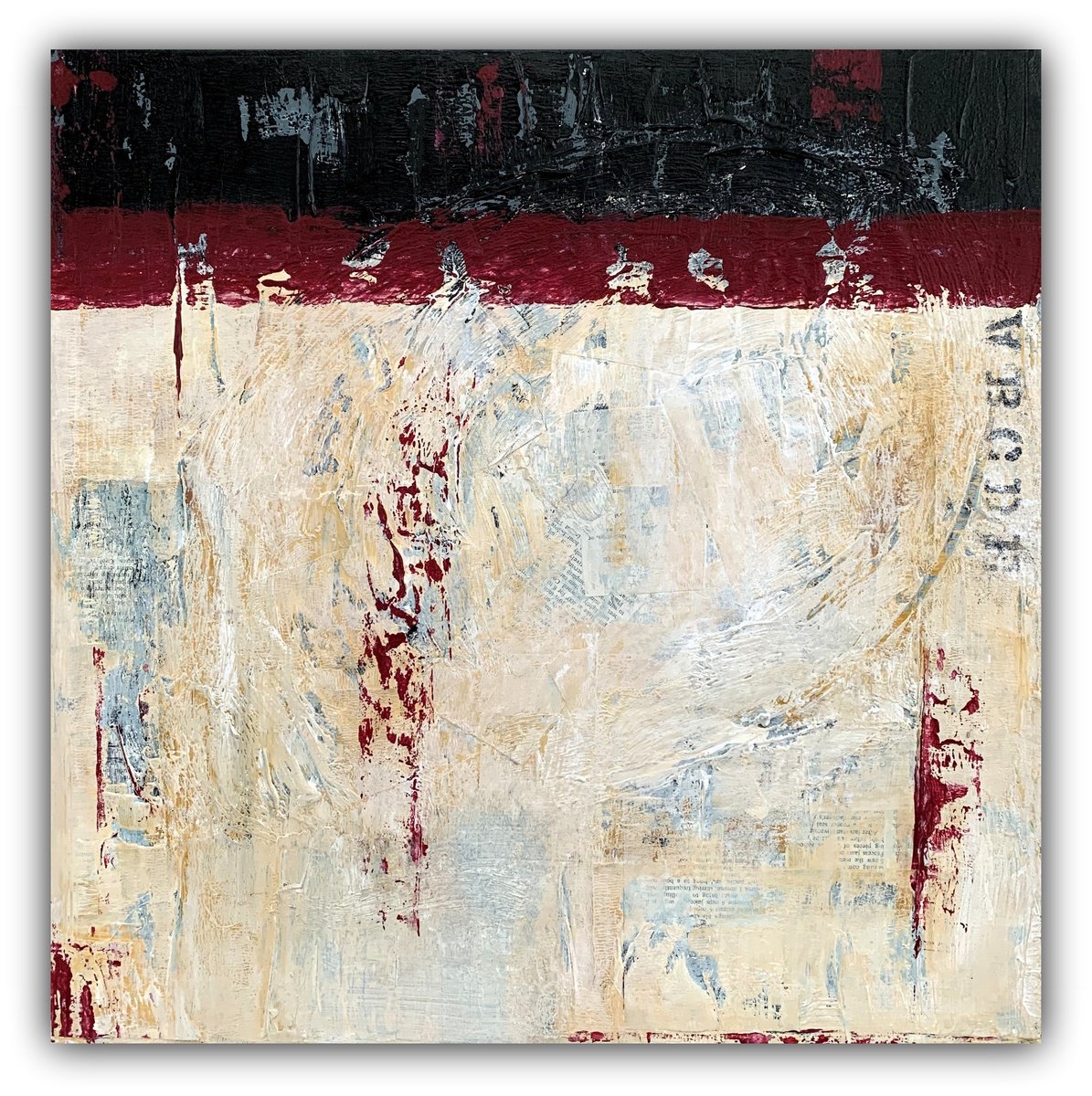 Abstract Acrylic Painting By Elizabeth Moran, 20 X 20, Yesterday