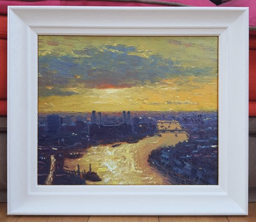 View of London with The Thames and Battersea by Roberto Ponte