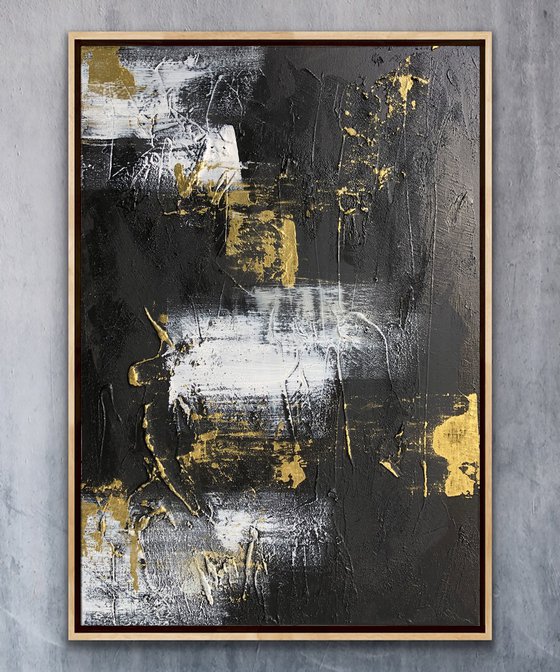 Gold and Black Abstract Glints