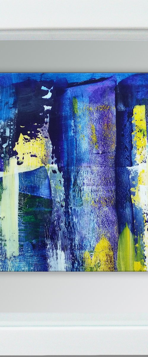 Framed ready to hang original abstract  - colours #12 by Carolynne Coulson