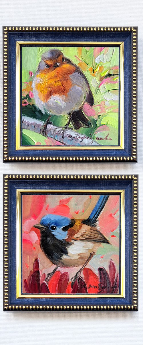 Robin Fairywren by Nataly Derevyanko