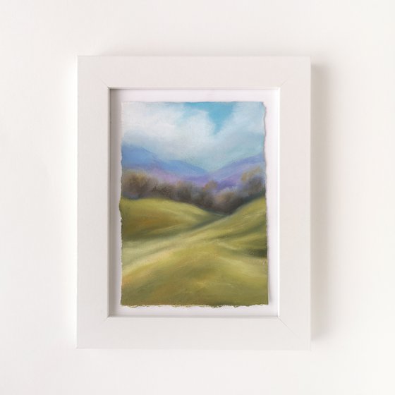 Landscape painting, set of 2. Mountain scenery