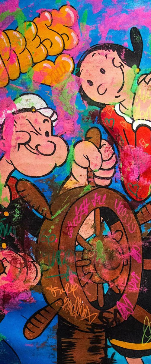Love is in the air ft. Popeye and Olivia by Carlos Pun Art