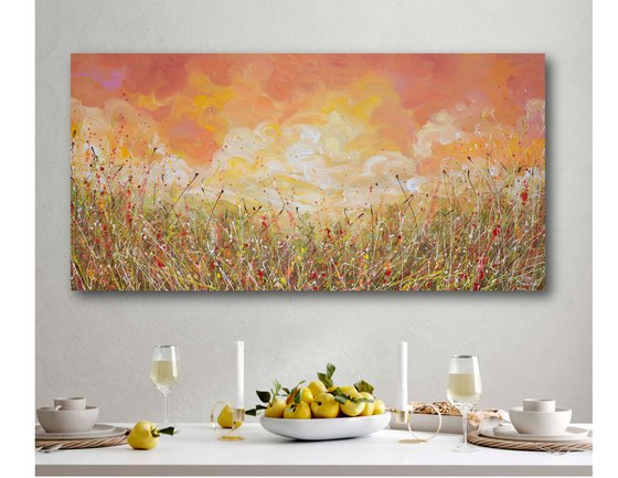 Sunset Clouds - Colorful Landscape Painting