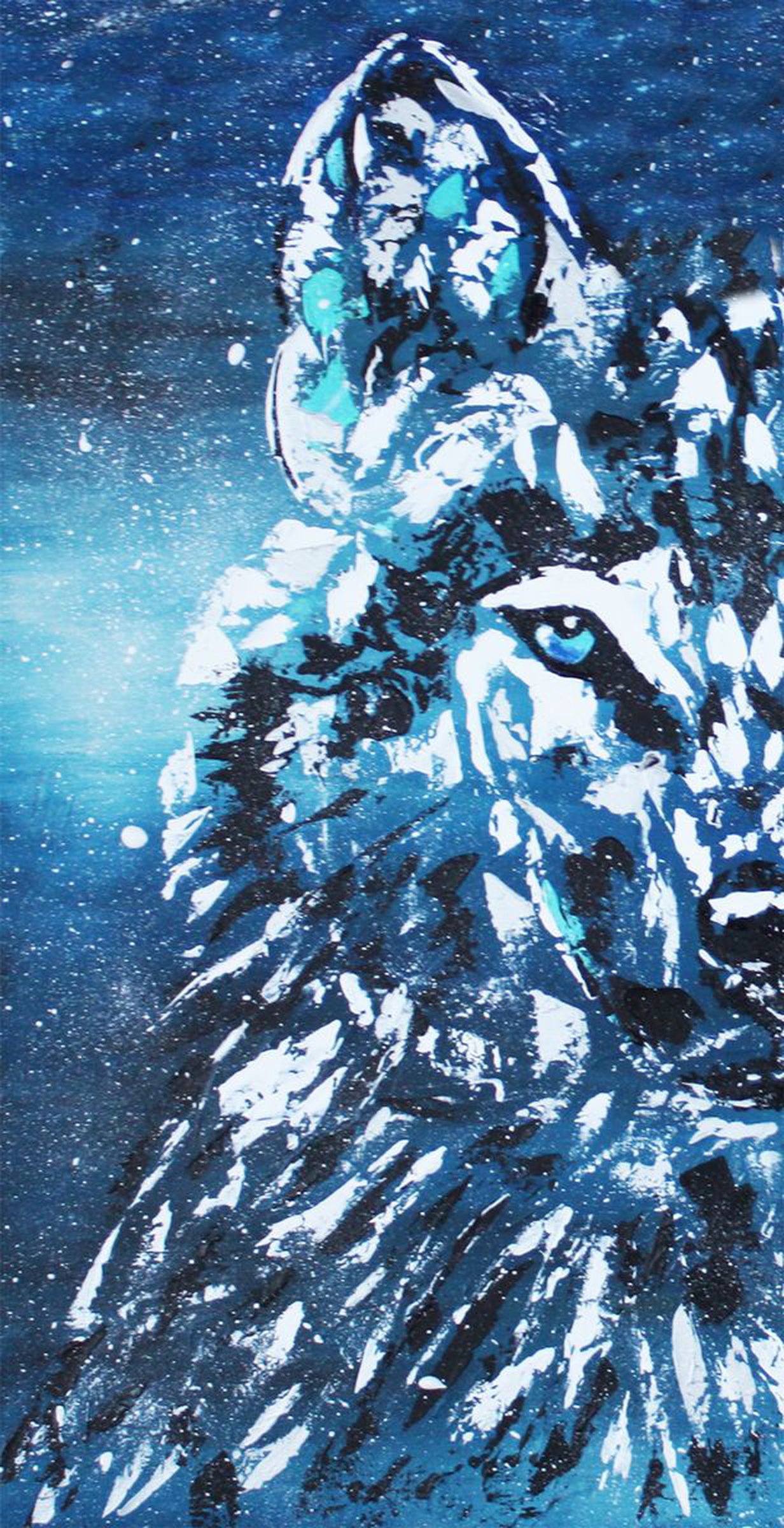 Wolf Art Wolf Canvas Wolf Painting Winter Wolf Artwork Wolf Original Wolf Head Wolf Decor Wolves Artwork Kathleen Artist