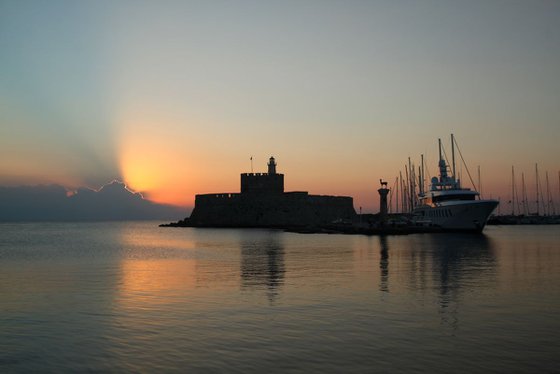 Sunrise in the port