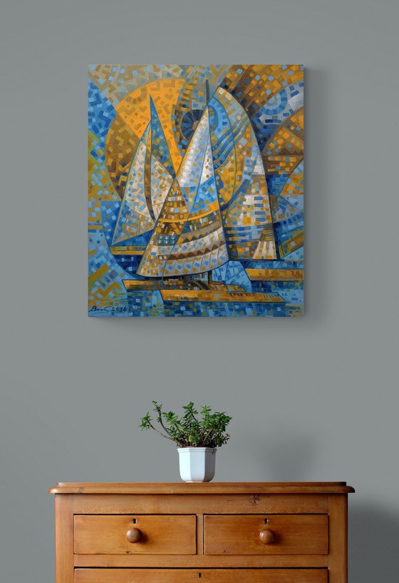 Sailboats on a sunny day