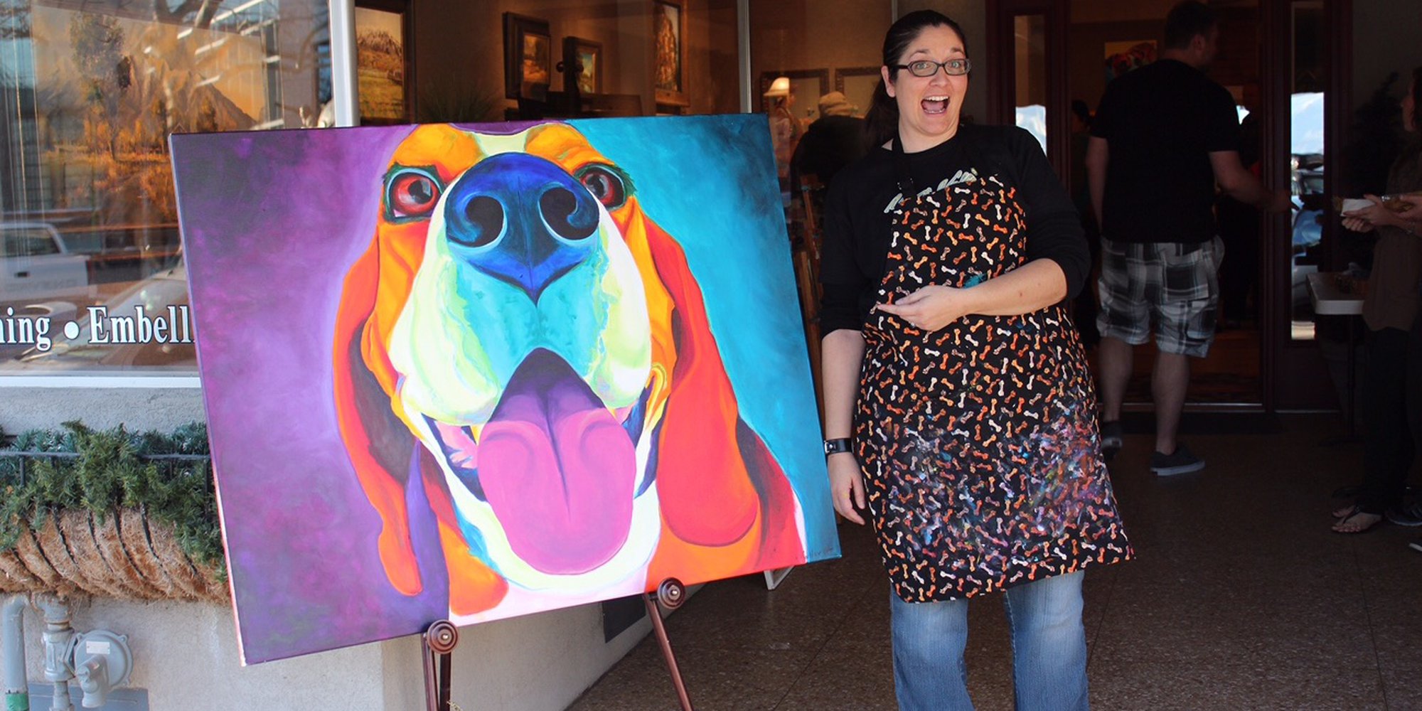 Fooled You! George W. Bush didn't join Artfinder, but pet portrait artist, Alicia VanNoy Call did