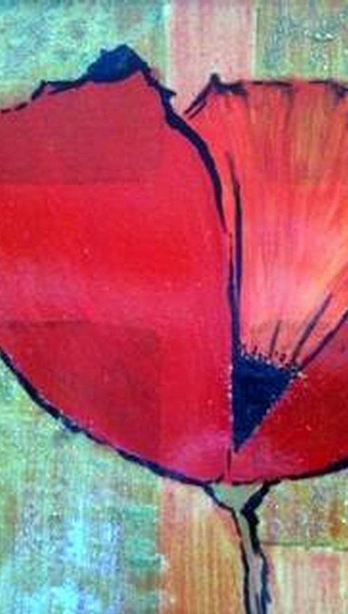 POPPY ABSTRACT by BARBARA  HARLOW