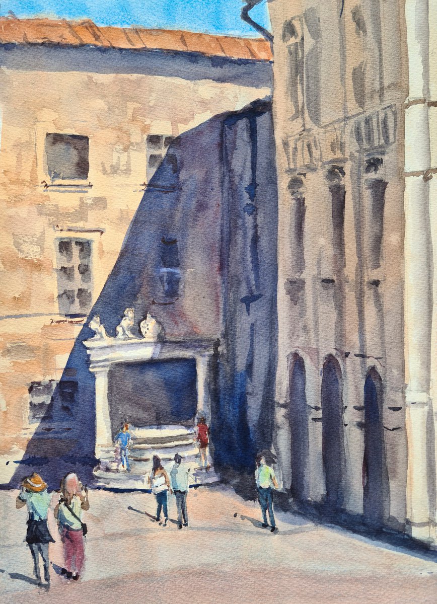 Piazza Grande, Montepulciano by Toni Swiffen