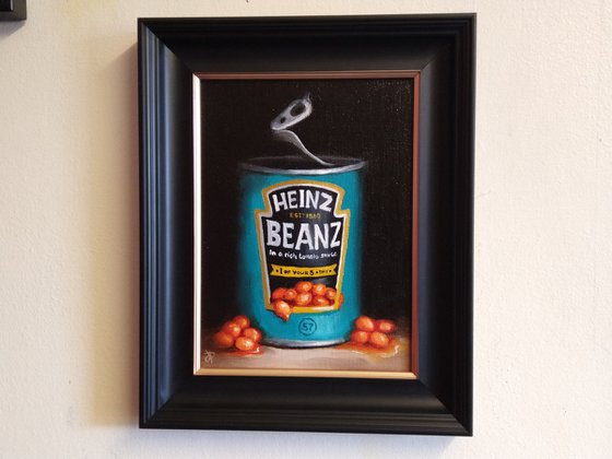 Baked beans tin, still life