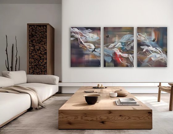 Opaline Grace Triptych