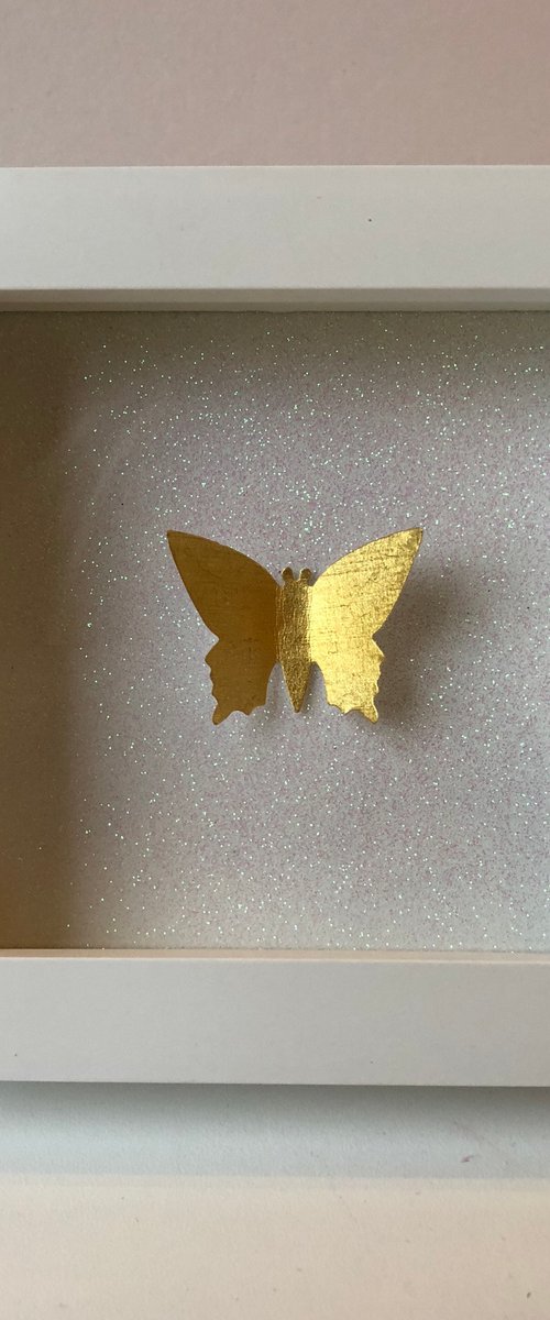 Gold Leaf Butterfly Box by Lorna Doyan