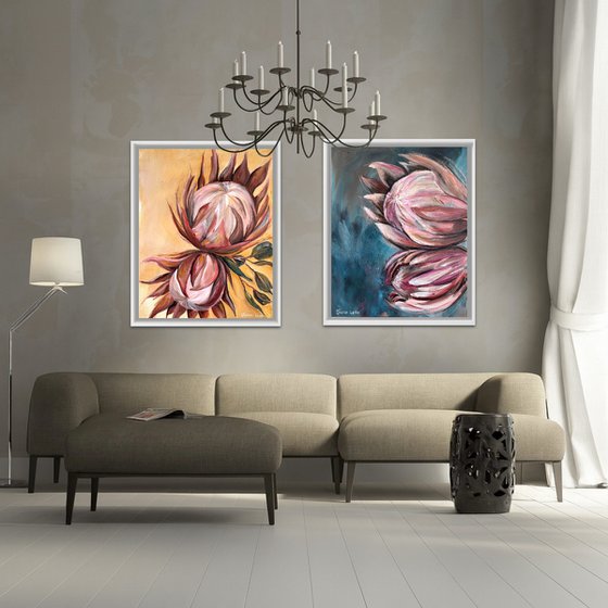 Proteas in Warm Light