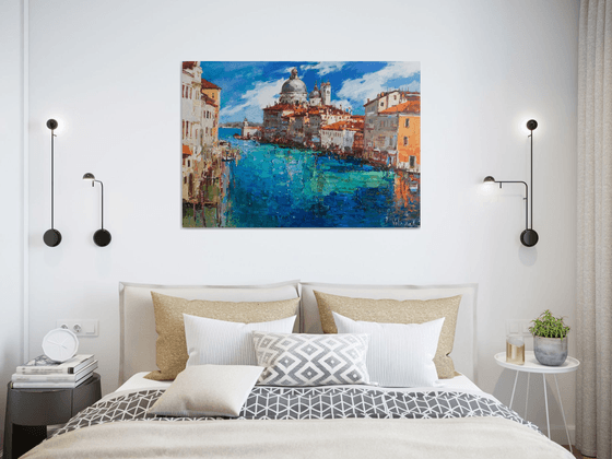 Venice Italy  - Italian impasto Landscape painting