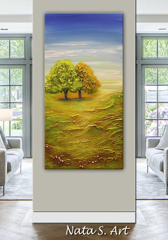 Fall in Love...  #2 Large Textured Landscape Painting