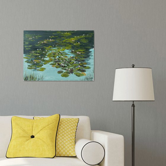 Water Lilies on the Quiet Pond